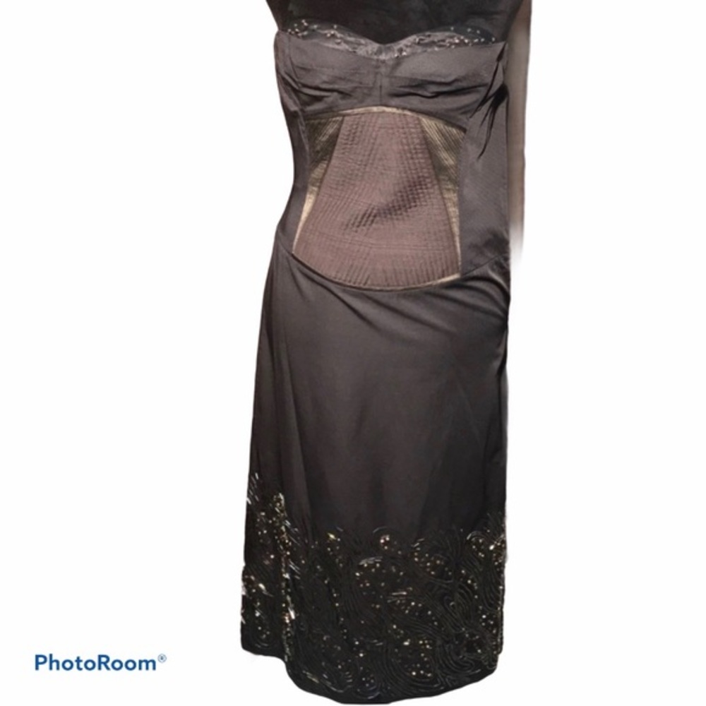 BCBGMaxAzria Black Strapless Dress
